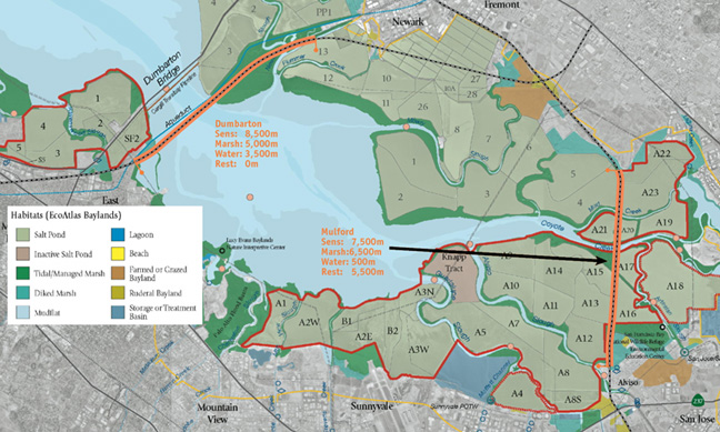 South Bay Salt Pond Restoration Map