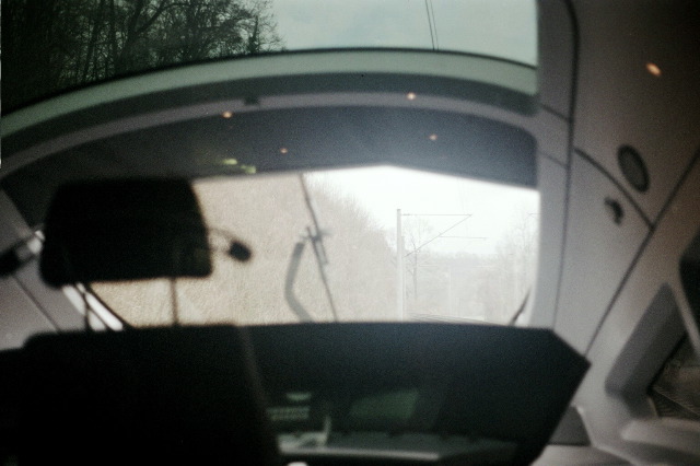View out rear of ICE-T south of Saalfeld