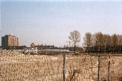 ICE train passing east of Lehrter Station