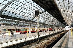 S-Bahn trains in Spandau Station