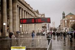Information sign at entrance to Stutgart subway